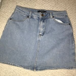 Denim mini high waist skirt
